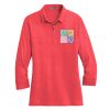 Ladies 3/4 Sleeve Meridian Cotton Blend Polo Thumbnail