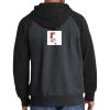 Raglan Colorblock Full Zip Hooded Fleece Jacket Thumbnail