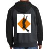 Raglan Colorblock Full Zip Hooded Fleece Jacket Thumbnail