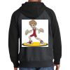 Raglan Colorblock Full Zip Hooded Fleece Jacket Thumbnail