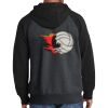 Raglan Colorblock Full Zip Hooded Fleece Jacket Thumbnail