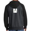 Raglan Colorblock Full Zip Hooded Fleece Jacket Thumbnail