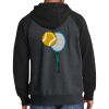 Raglan Colorblock Full Zip Hooded Fleece Jacket Thumbnail