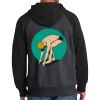 Raglan Colorblock Full Zip Hooded Fleece Jacket Thumbnail