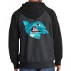 Raglan Colorblock Full Zip Hooded Fleece Jacket Thumbnail