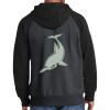 Raglan Colorblock Full Zip Hooded Fleece Jacket Thumbnail