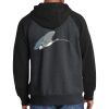 Raglan Colorblock Full Zip Hooded Fleece Jacket Thumbnail