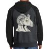 Raglan Colorblock Full Zip Hooded Fleece Jacket Thumbnail