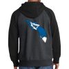 Raglan Colorblock Full Zip Hooded Fleece Jacket Thumbnail