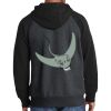 Raglan Colorblock Full Zip Hooded Fleece Jacket Thumbnail