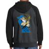 Raglan Colorblock Full Zip Hooded Fleece Jacket Thumbnail