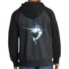 Raglan Colorblock Full Zip Hooded Fleece Jacket Thumbnail