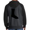 Raglan Colorblock Full Zip Hooded Fleece Jacket Thumbnail